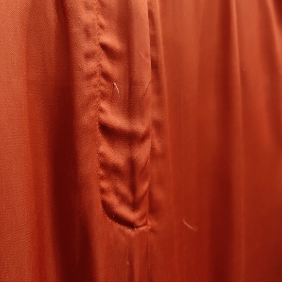 NEW Anthropologie Corey Lynn Calter Dark Orange Satin Petra Trousers M - Picture 11 of 15